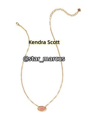 Kendra Scott x Elisa Vintage Gold Etch Frame Short Pendant